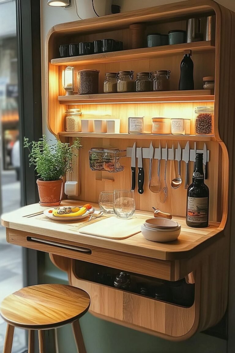 Mini Kitchen Design: 35+ Brilliant Designs for Apartments - Small Kitchen Designs For Apartments With A Built-In Microwave